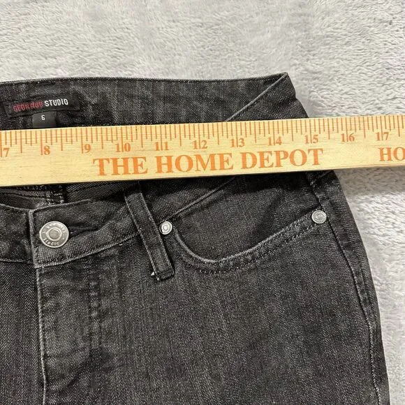 Georgiou Studio Women 6 Black Mid Rise Bootcut Jeans Vintage Y2K - Picture 9 of 10